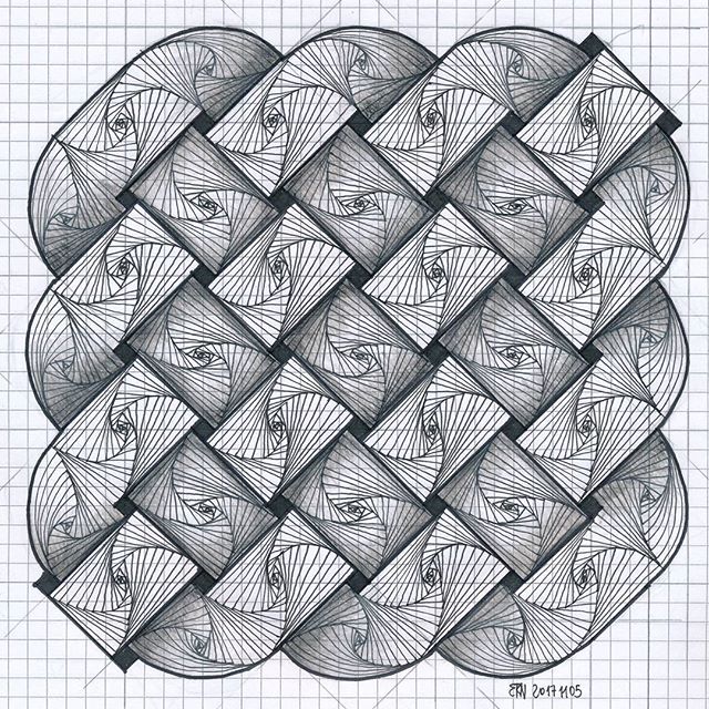 640x640 Tessellation Drawing Crocodile For Free Download - Tessellation Drawing