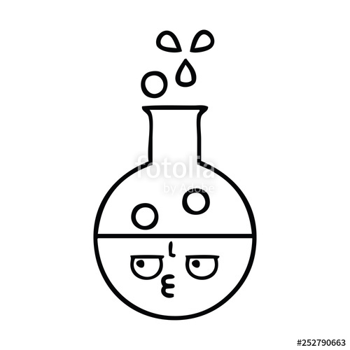 500x500 line drawing cartoon test tube stock image and royalty free - Test Tube Drawing