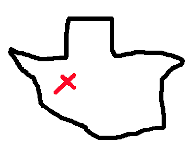 400x309 alana g a freehand drawing of texas from memory - Texas Drawing