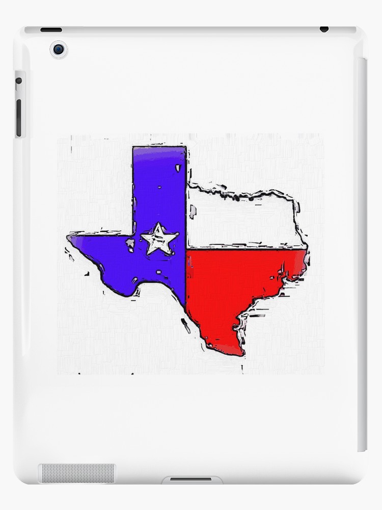 750x1000 Artistic Texas Flag Drawing Ipad Cases Skins - Texas Flag Drawing