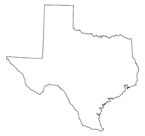 600x560 Outline Of Texas Transparent Png Clipart Free Download - Texas Map Drawing