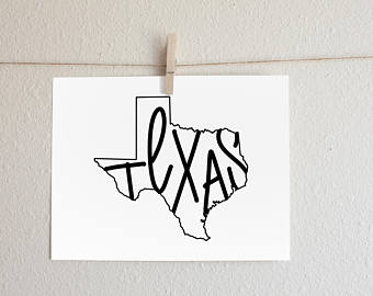 340x270 Texas State Flower Printable Instant Download Bluebonnet Etsy - Texas Outline Drawing
