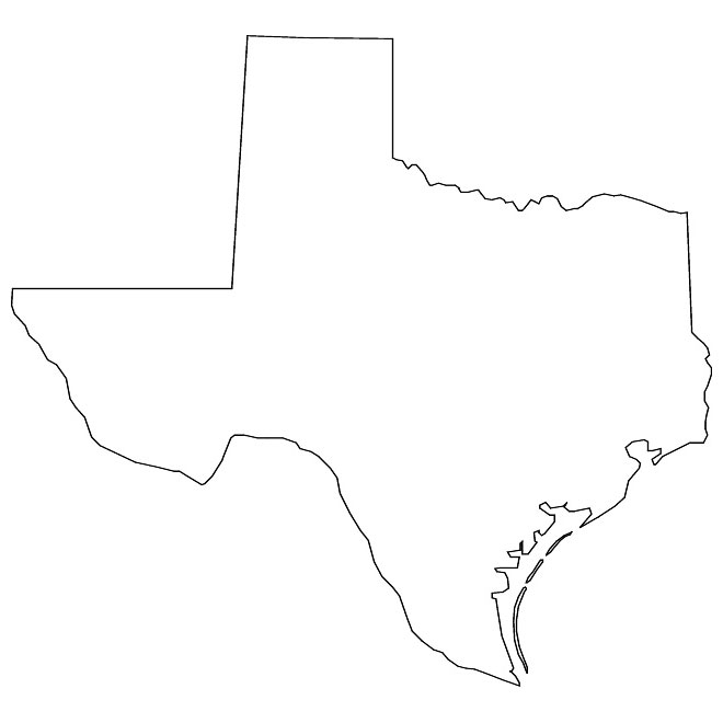 660x660 texas map outline vector texas vector map - Texas Outline Drawing