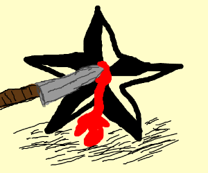 300x250 Injured Texas Star - Texas Star Drawing
