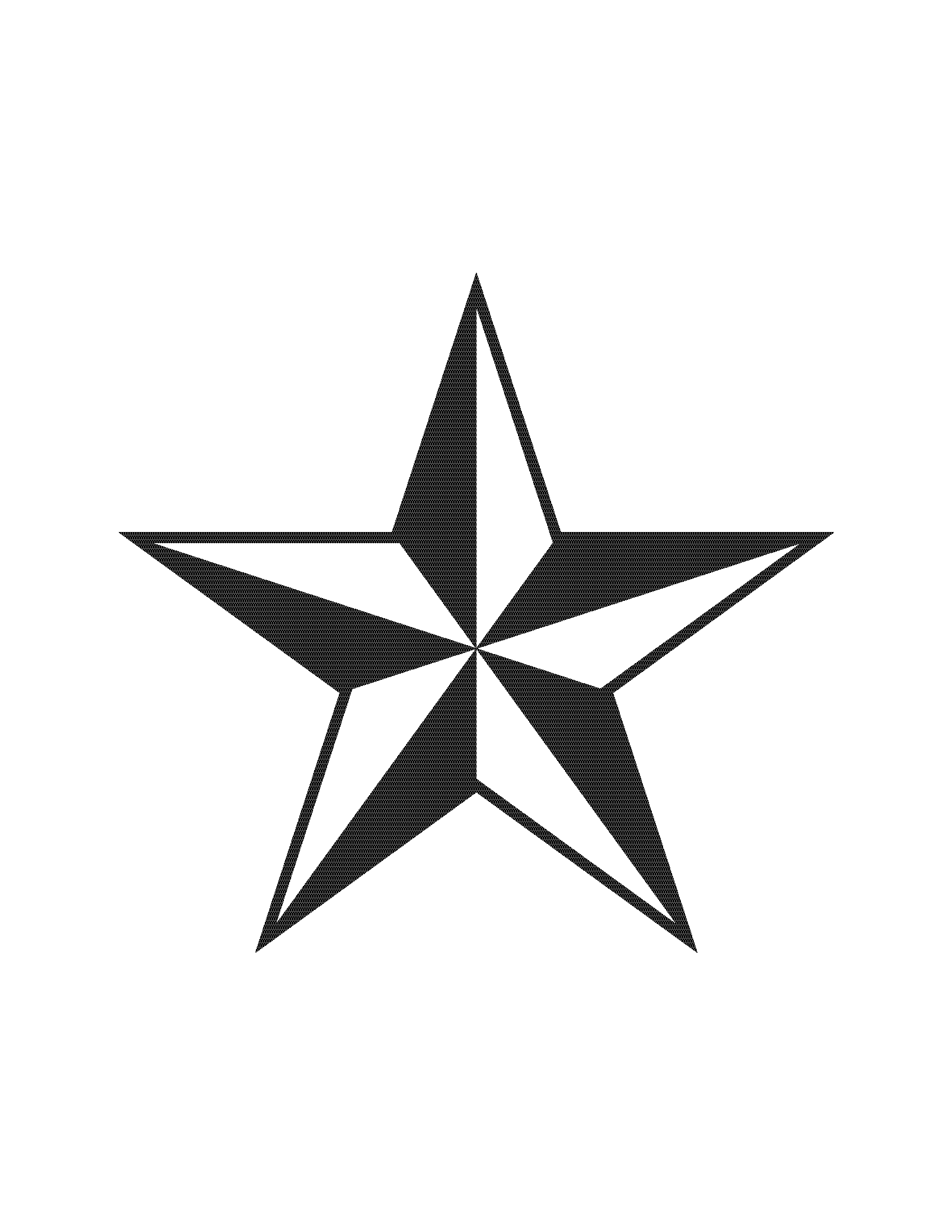 1700x2200 Texas Star Clipart - Texas Star Drawing