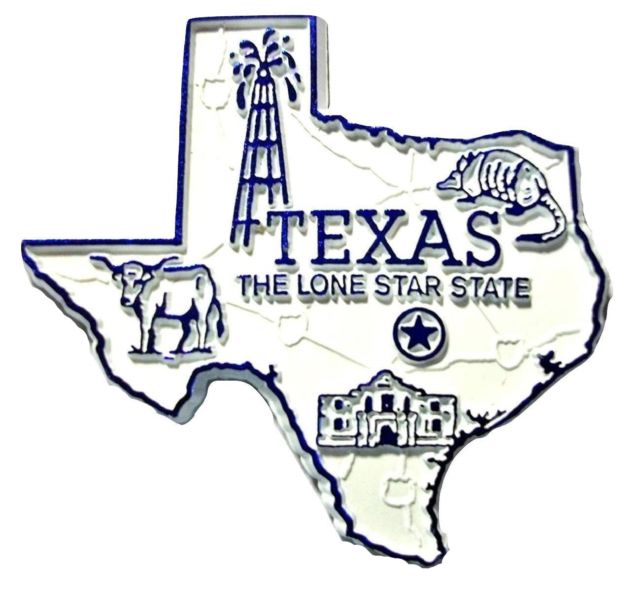 640x600 texas the lone star state map fridge magnet for sale online ebay - Texas Star Drawing