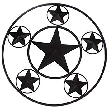350x350 Texas Star Large Metal Wall Hanging Western Decor - Texas Star Drawing