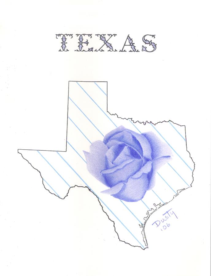 688x900 State Of Texas Drawing - Texas State Drawing