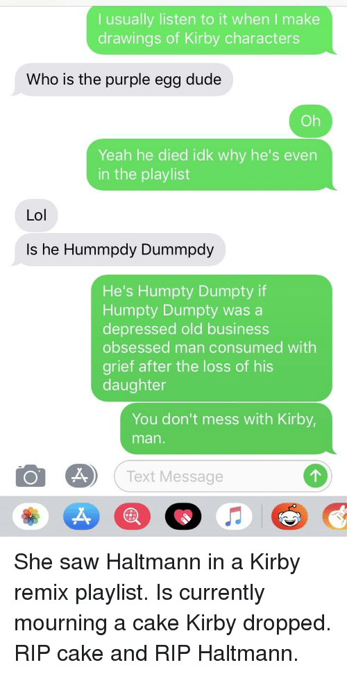 500x972 i usually listen to it when i make drawings of kirby characters - Text Message Drawings