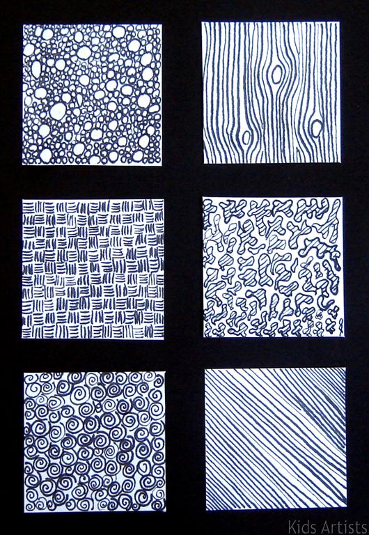 530x768 Kids Artists Exercise In Drawing Texture - Texture Drawing Images