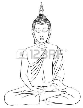 347x450 lord buddha pencil sketches a mythology blog - Thai Buddha Drawing