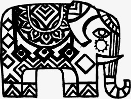 259x197 Thai Elephant Black Silhouette, Vector, Decoration, Thailand Png - Thai Elephant Drawing