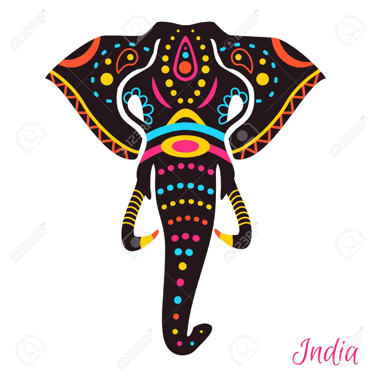 1300x1300 Thailand Elephant Clipart Great Free Clipart, Silhouette - Thai Elephant Drawing