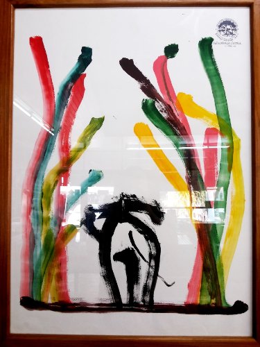 375x500 thai elephant art painting drawing thai conservation - Thai Elephant Drawing