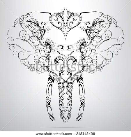 450x470 Thai Elephant Art - Thai Elephant Drawing