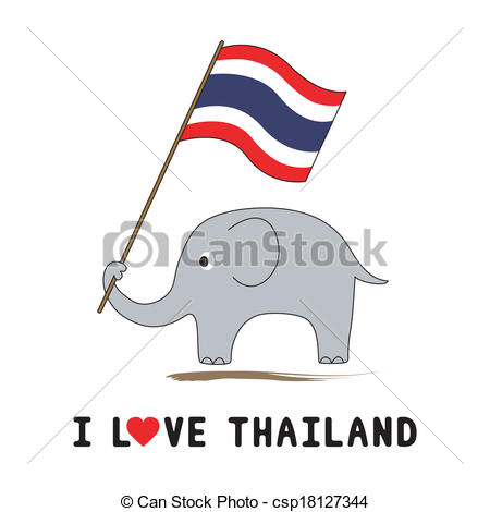 450x470 elephant hold thai elephant hold thai flag for background - Thai Elephant Drawing