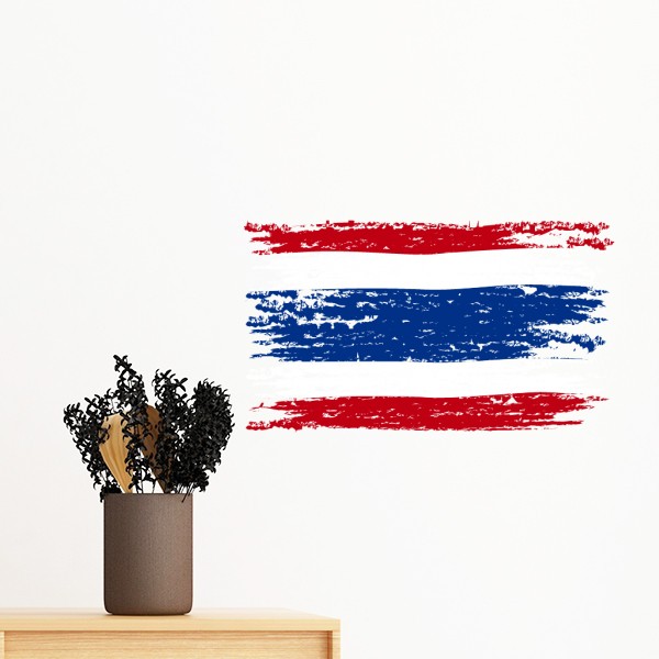 600x600 kingdom of thailand thai customs watercolor drawing thailand flag - Thailand Drawing