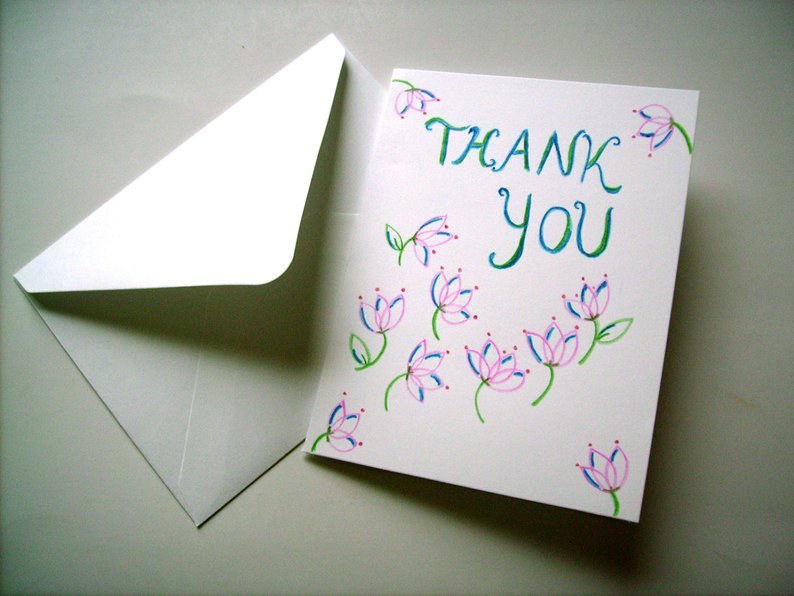 Thank You Card Drawing at PaintingValley.com | Explore collection of ...