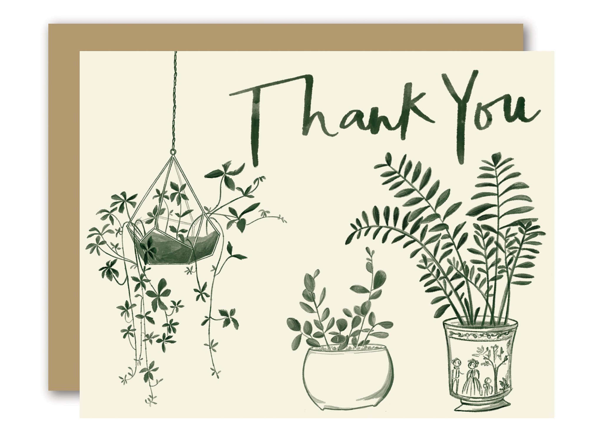 2048x1467 house plants thank you card - Thank You Card Drawing