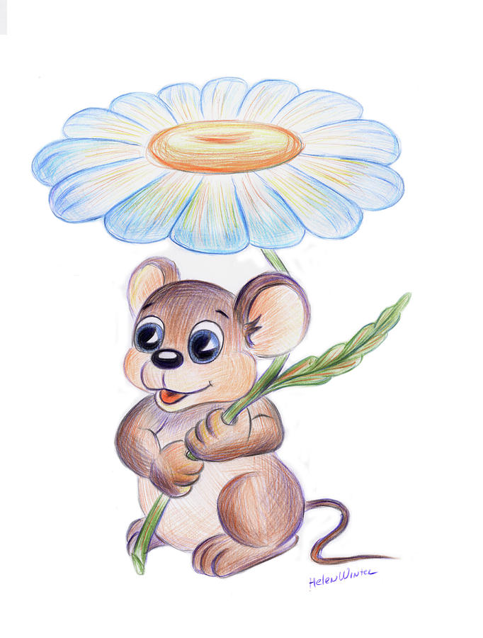 682x900 mouse - Thank You Card Drawing