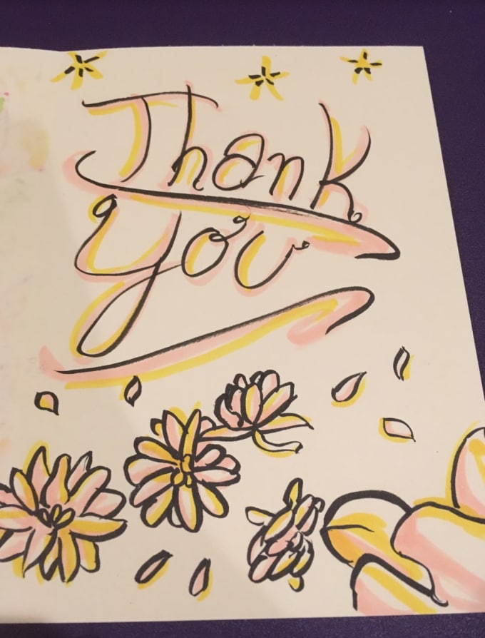 680x894 send a personalized thank you card with drawings - Thank You Card Drawing