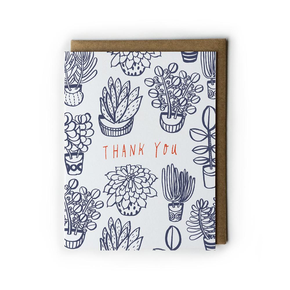 1000x1000 succulents thank you card - Thank You Card Drawing