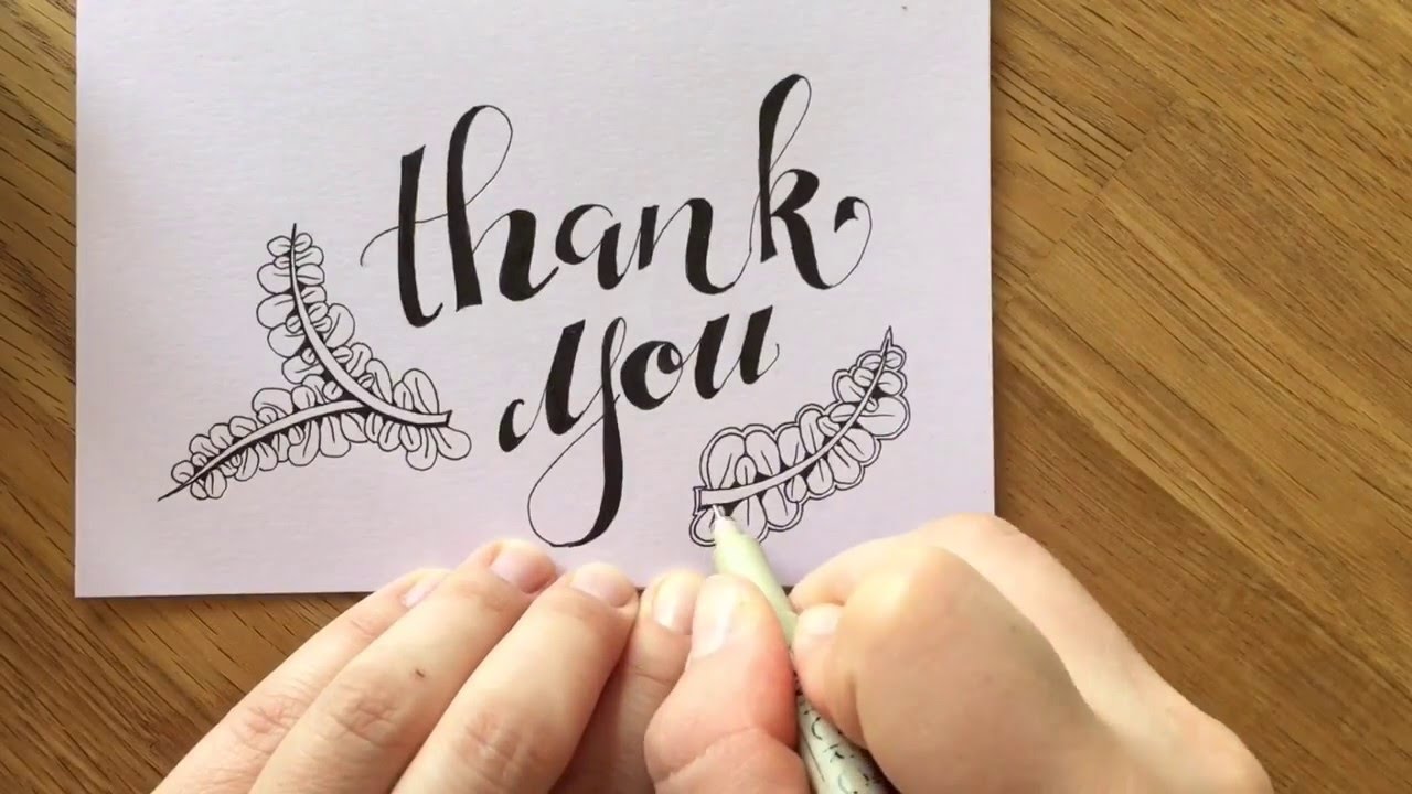 1280x720 thank you - Thank You Card Drawing