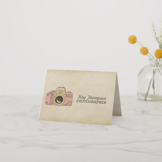 540x540 dslr camera drawing photographer thank you card - Thank You Card Drawing