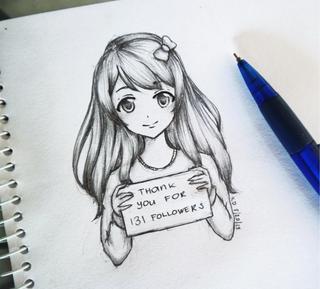 320x289 thank you very much for the follow im sorry if im not too active, i - Thank You Drawing