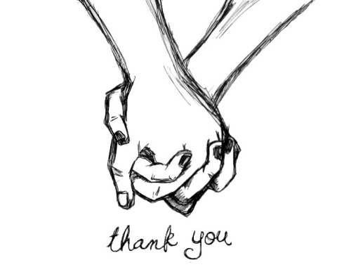 500x380 drawing couple cute thank you holding hands aliensforsale - Thank You Drawing