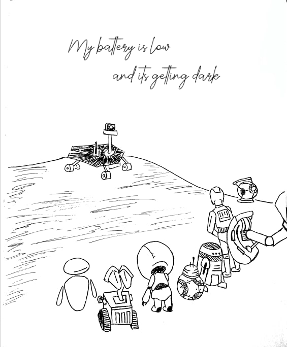 565x684 been thinking about the opportunity rover's last words and wanted - Thanks Drawing