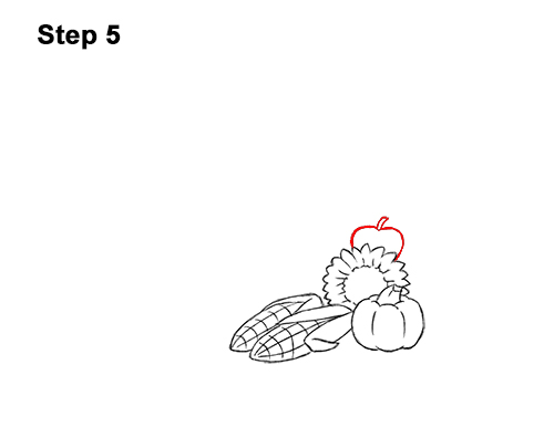 500x386 How To Draw A Cornucopia Video Step - Thanksgiving Cornucopia Drawing