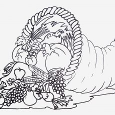 230x230 Thanksgiving Cornucopia Coloring Pages - Thanksgiving Cornucopia Drawing