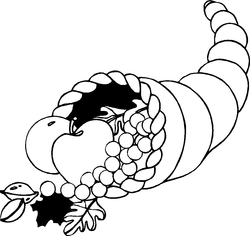 1024x964 Thanksgiving Cornucopia Coloring Pages Printables - Thanksgiving Cornucopia Drawing