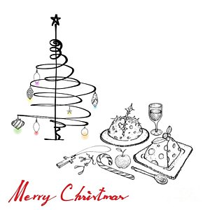 300x300 thanksgiving dinner drawings fine art america - Thanksgiving Dinner Drawing