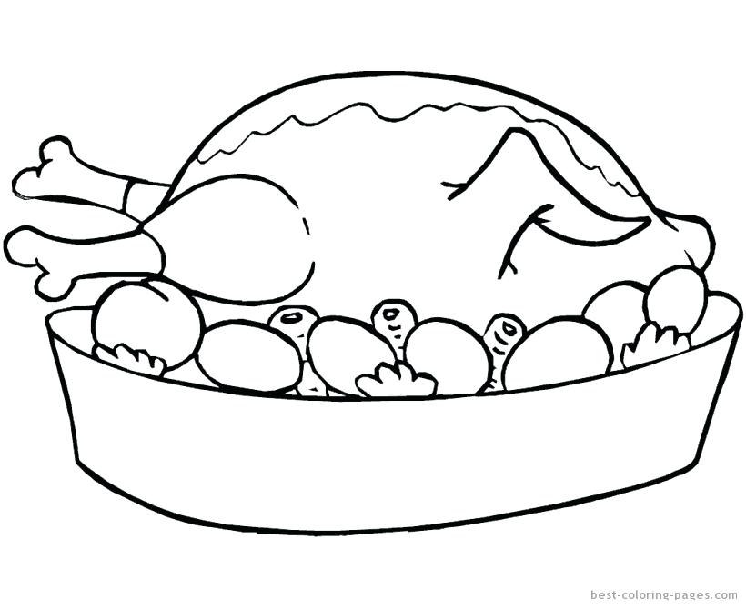 820x670 Coloring Pages For Adults Quotes Pdf Printable Summer Turkey - Thanksgiving Dinner Drawing