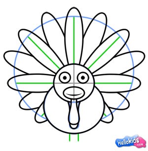 300x305 How To Draw How To Draw A Thanksgiving Turkey - Thanksgiving Drawing Pictures