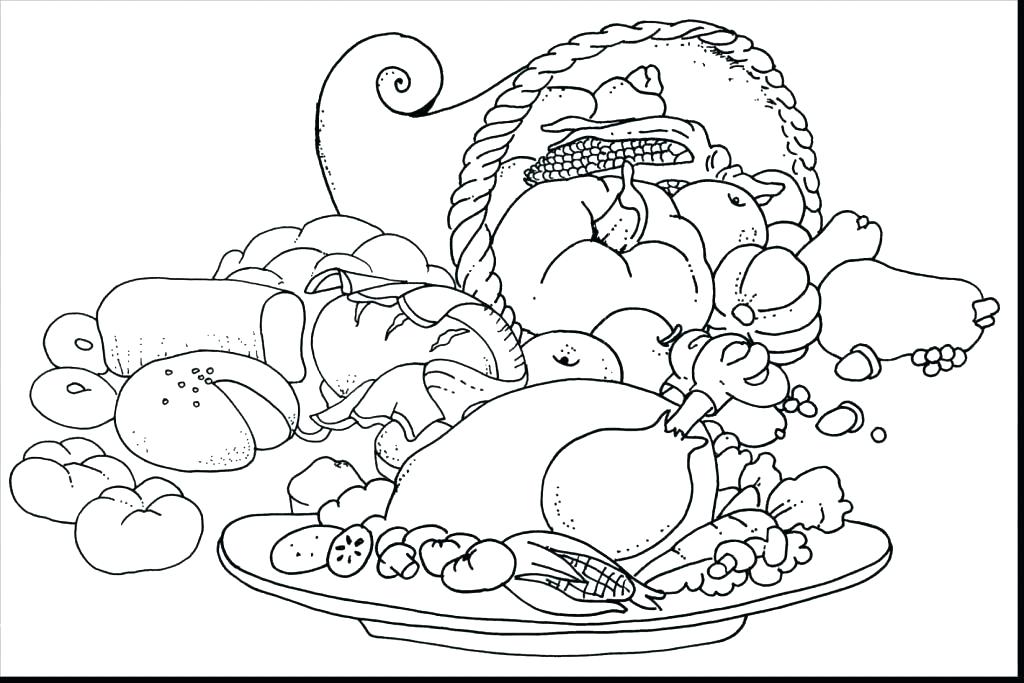 Thanksgiving Feast Drawing at PaintingValley.com | Explore collection