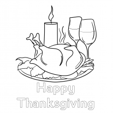 230x230 top thanksgiving coloring pages for your toddlers - Thanksgiving Feast Drawing