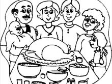 220x165 turkey dinner coloring - Thanksgiving Feast Drawing