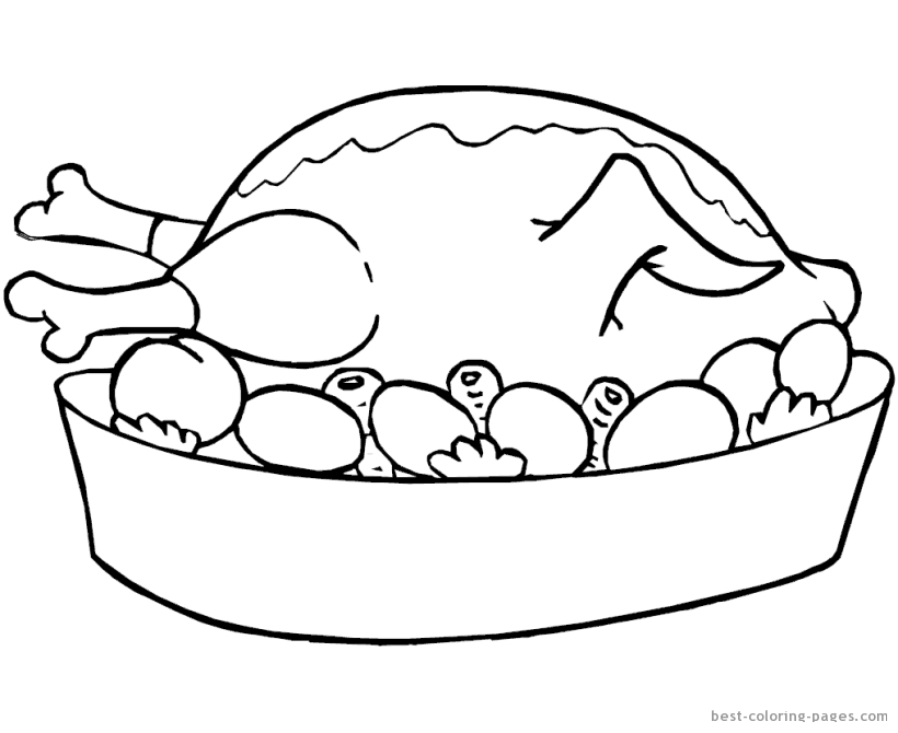 820x670 thanksgiving drawing meal for free download - Thanksgiving Food Drawing