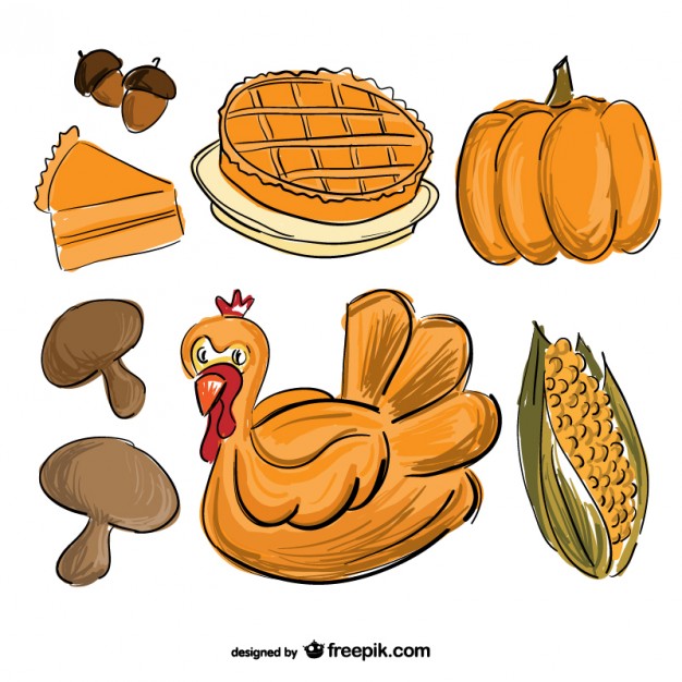 626x626 Thanksgiving Food Drawing Stock Images - Thanksgiving Food Drawing