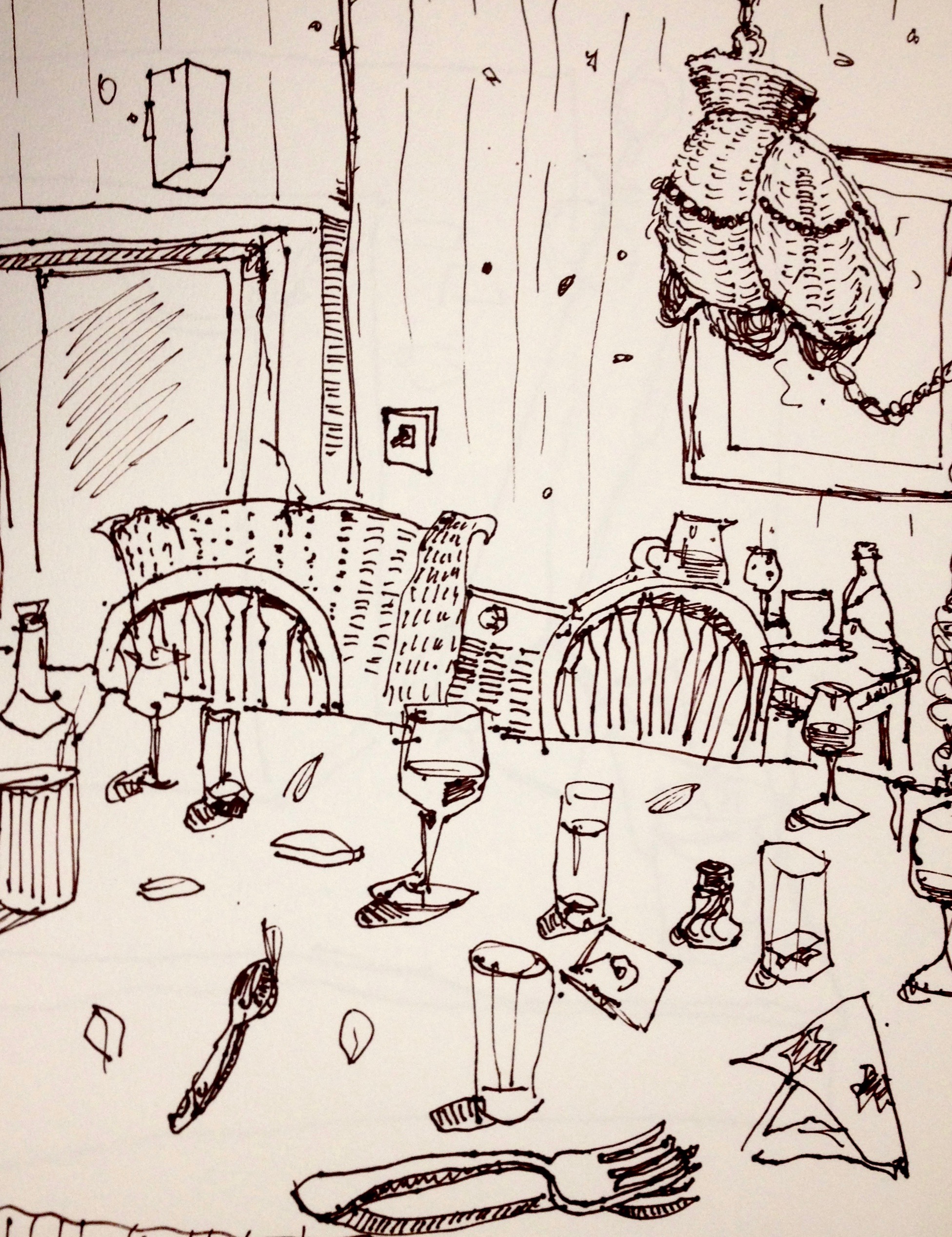 1952x2535 I'm Out Of Words, I'm Just Going To Draw Things - Thanksgiving Table Drawing