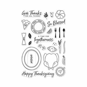 300x300 new hero arts thanksgiving table poly clear photopolymer stamps - Thanksgiving Table Drawing