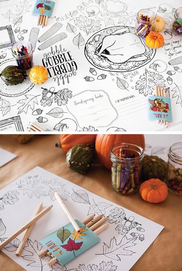 605x900 Turn The Kids Table Into A Drawing Table! Draw Together - Thanksgiving Table Drawing