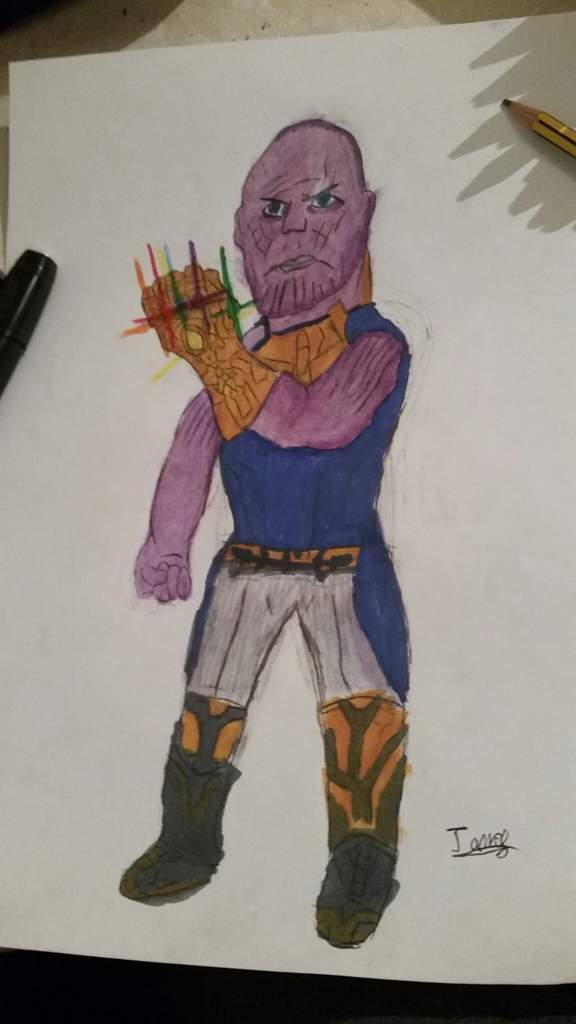 576x1024 Thanos Drawing Marvel Amino - Thanos Drawing