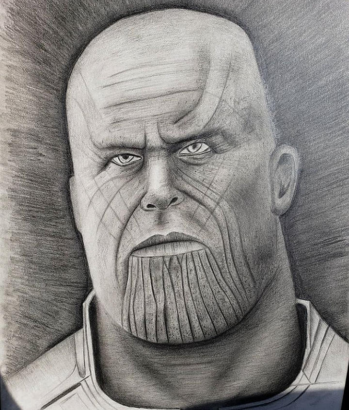 720x845 Thanos Drawing Drawing - Thanos Drawing