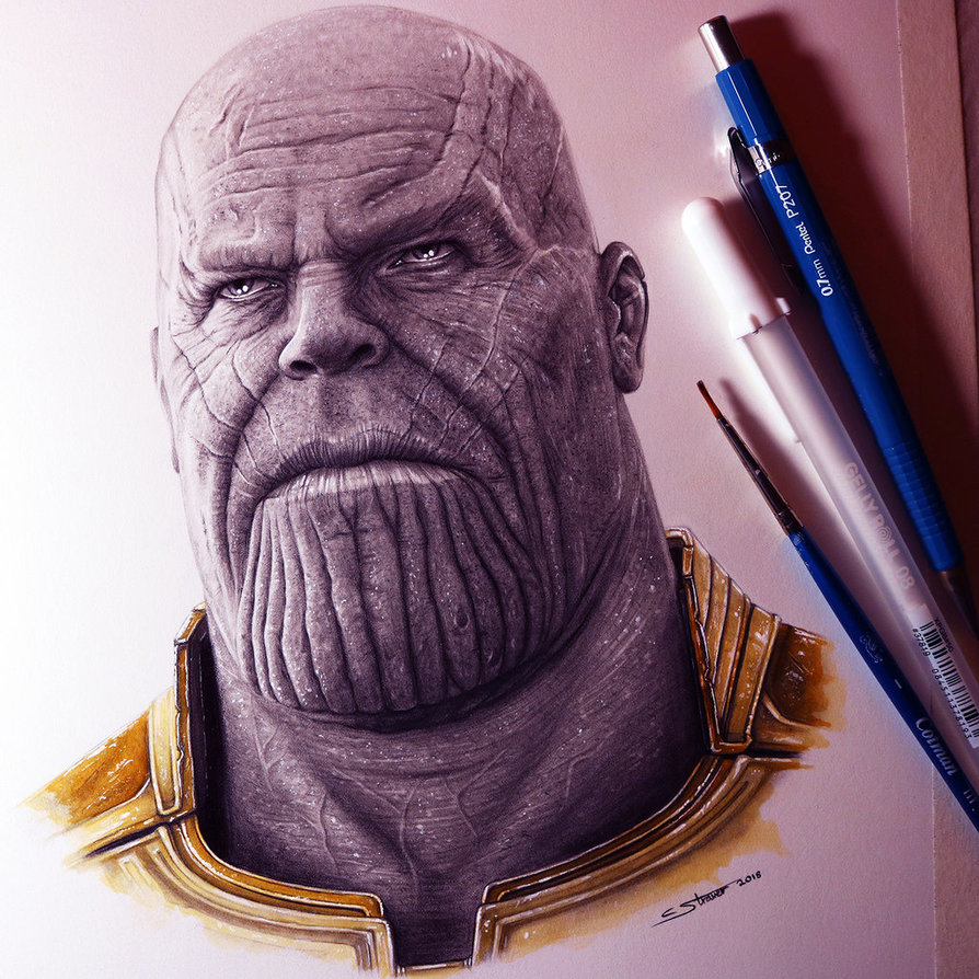 894x894 thanos from avengers infinity war - Thanos Drawing