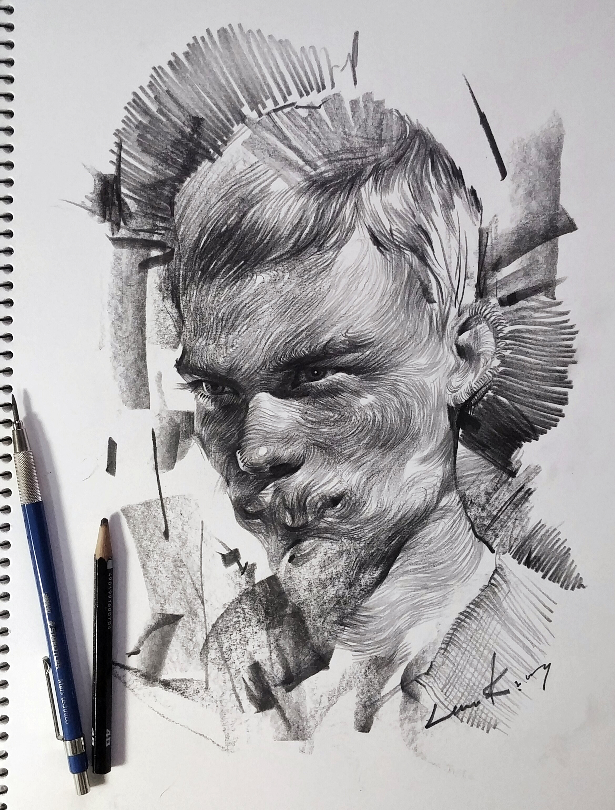 2000x2633 Swirling Lines And Swaths Of Charcoal Form Dramatic Portraits - The Art Of Drawing