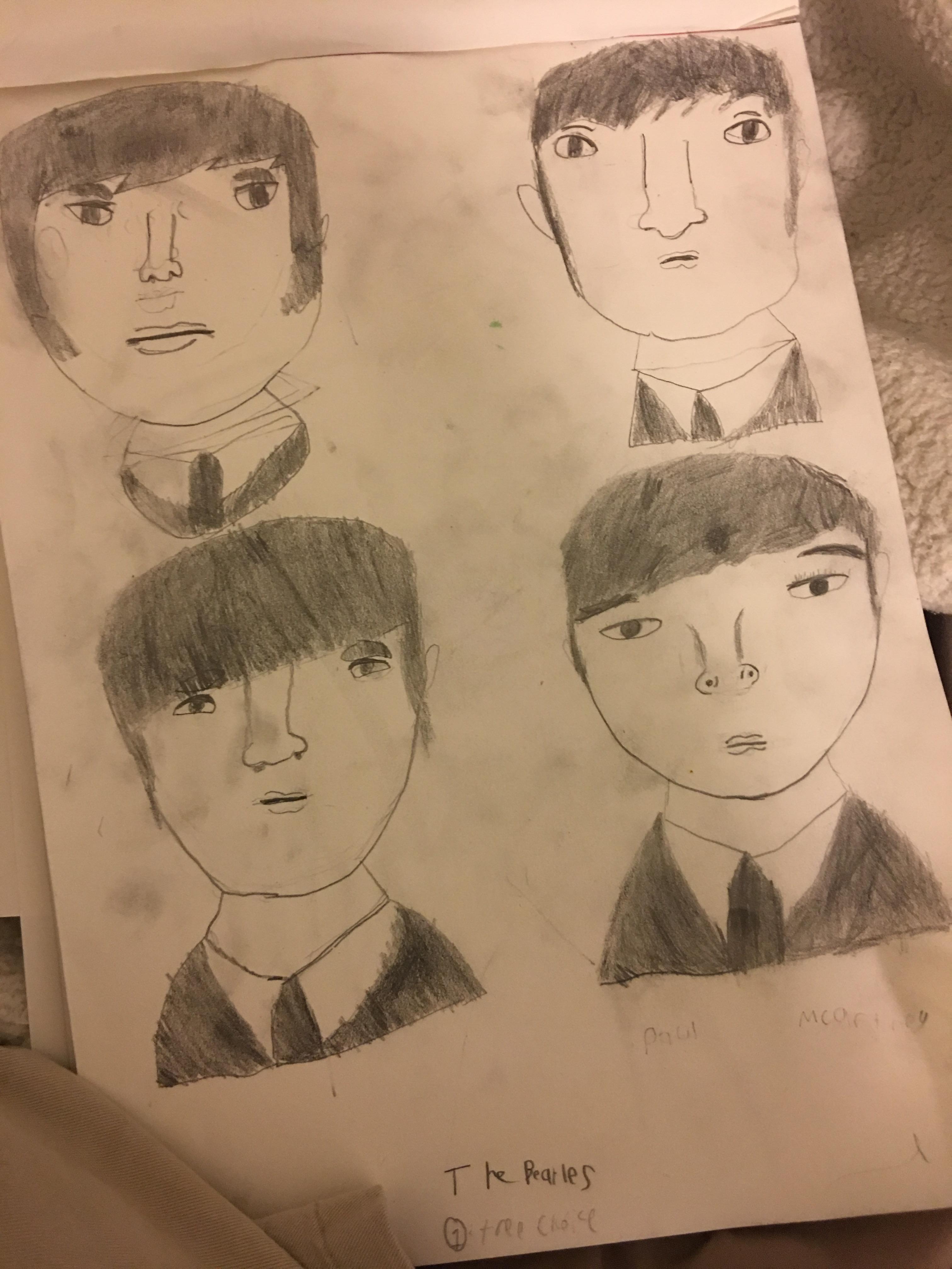 3024x4032 i tried to draw the beatles and i like how it came out thebeatles - The Beatles Drawing